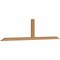 Ekena Millwork Portland Timber Gable Bracket, Western Red Cedar, 108"W x 27"H x 3 1/2"D x 3 1/2"F, 6/12 Pitch GBW108X27X0404POR00SWR - alternate 2